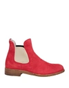 Corvari Woman Ankle Boots Red Size 11 Leather