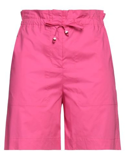 Sundek Woman Shorts & Bermuda Shorts Fuchsia Size S Cotton In Pink