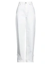 Washington Dee Cee Washington Dee-cee Woman Denim Pants White Size 28 Organic Cotton In White