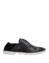 Premiata Man Lace-up Shoes Black Size 8 Leather, Textile Fibers In Black