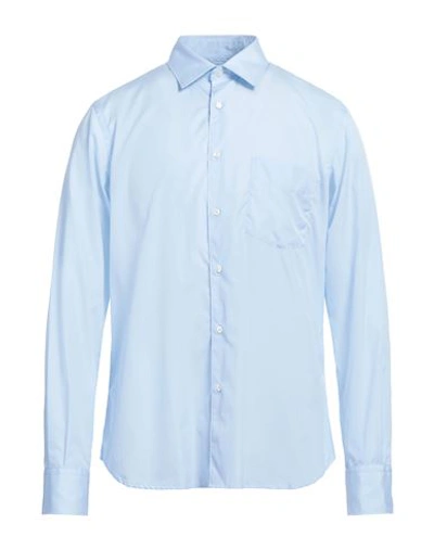 Aspesi Man Shirt Light Blue Size 17 Cotton