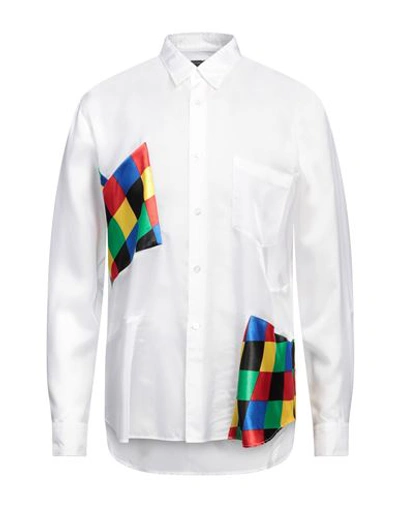 Comme Des Garçons Man Shirt White Size M Cupro, Polyester