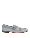 Santoni Man Loafers Slate Blue Size 9.5 Leather