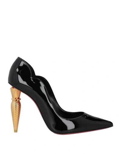 Christian Louboutin Woman Pumps Black Size 8 Leather