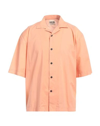 Madson Man Shirt Orange Size M Cotton