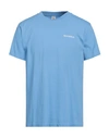 Paura Man T-shirt Azure Size M Cotton In Blue