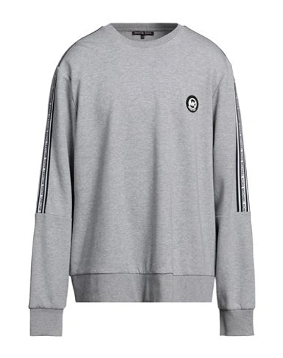 Michael Kors Mens Man Sweatshirt Grey Size 3xl Cotton, Polyester