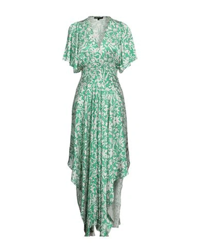 Maje Woman Midi Dress Green Size 8 Viscose, Polyester