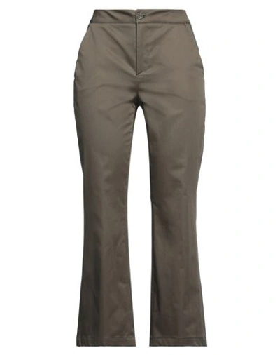 Barba Napoli Woman Pants Khaki Size 8 Cotton, Elastane In Beige