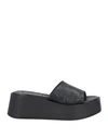 Cinzia Soft Woman Sandals Black Size 11 Leather