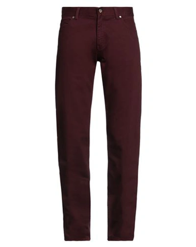 Harmont & Blaine Man Pants Burgundy Size 40 Cotton, Elastane In Red