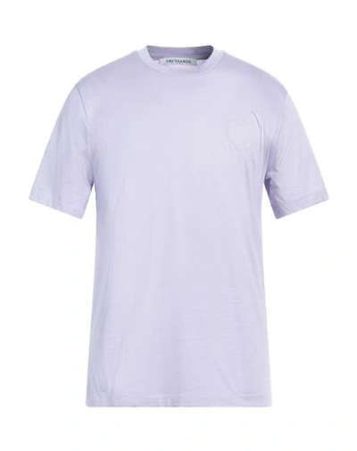 Trussardi Man T-shirt Lilac Size Xl Cotton In Purple