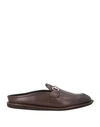 Giorgio Armani Man Mules & Clogs Cocoa Size 9 Leather In Brown