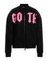 Dsquared2 Man Sweatshirt Black Size L Viscose, Elastane In Black