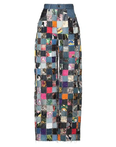 Dolce & Gabbana Woman Jeans Blue Size 0 Synthetic Fibers, Cotton, Viscose, Elastane, Calfskin