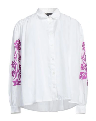 Maje Woman Shirt White Size 3 Cotton