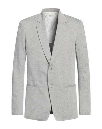 Daub Man Blazer Grey Size 40 Cotton, Linen