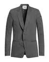 Daub Man Blazer Lead Size 42 Cotton, Linen In Grey