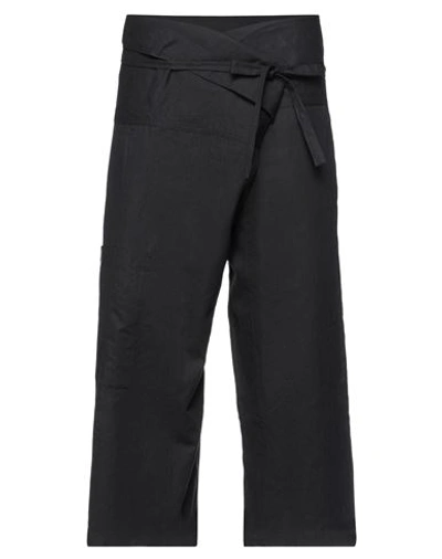 Loewe Paula's Ibiza Man Cropped Pants Black Size L Linen, Cotton