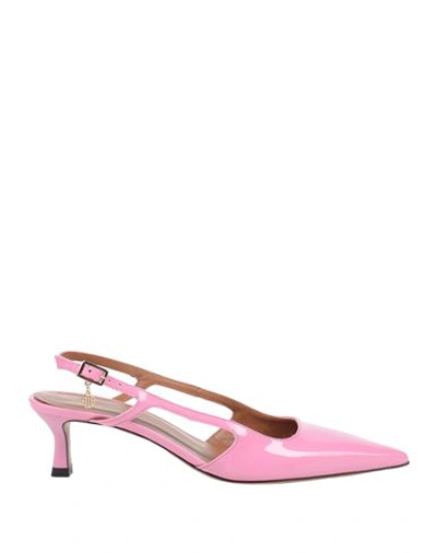 Maje Woman Pumps Pink Size 10 Leather