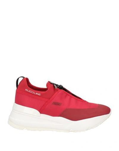 Ruco Line Project Woman Sneakers Red Size 10 Textile Fibers