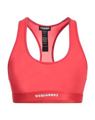 Dsquared2 Woman Top Red Size 2 Polyamide, Cotton