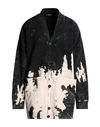 Dsquared2 Logo-print Bleached-effect Cardigan In Grey