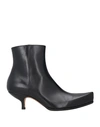 SPORTMAX SPORTMAX WOMAN ANKLE BOOTS BLACK SIZE 8 LEATHER