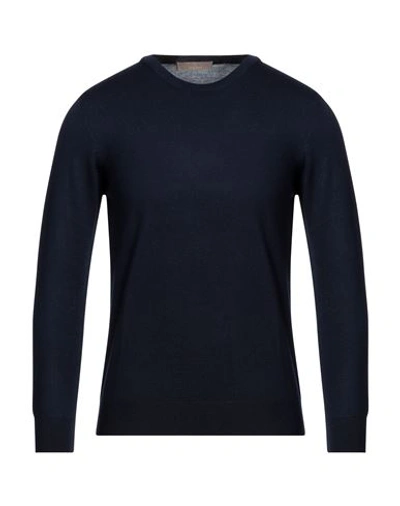 Cruciani Man Sweater Midnight Blue Size 48 Wool