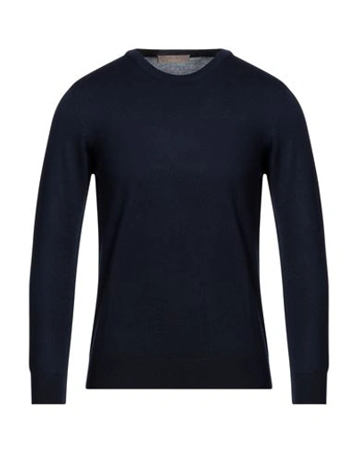Cruciani Man Sweater Midnight Blue Size 48 Wool In Black