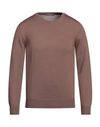 Cruciani Man Sweater Brown Size 48 Wool