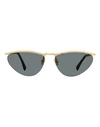 Lanvin Cat Eye Lnv102s Sunglasses Woman Sunglasses Grey Size 60 Metal, Acetate