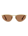 Lanvin Twist-detailing Cat-eye Sunglasses In Brown