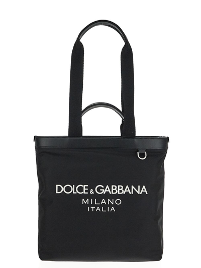 Dolce & Gabbana Shopping Bag In Black