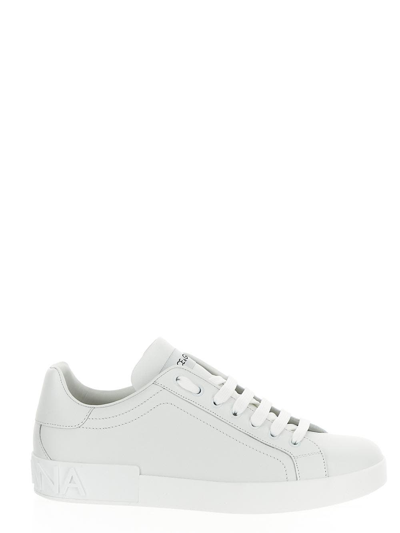 Dolce & Gabbana Lace Up Trainer In White