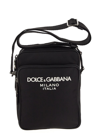 Dolce & Gabbana Logo Shoulder Bag In Black