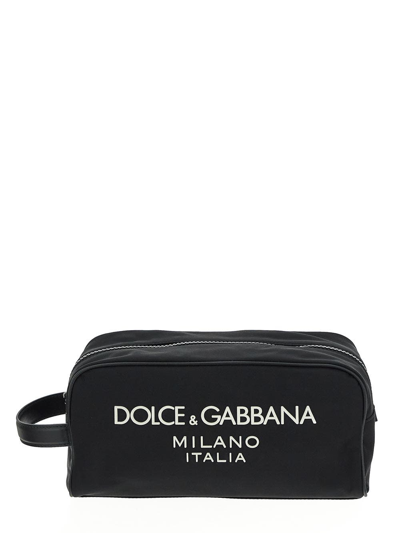 Dolce & Gabbana Logo Necessaire In Black