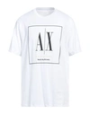 Armani Exchange Man T-shirt White Size Xxl Cotton