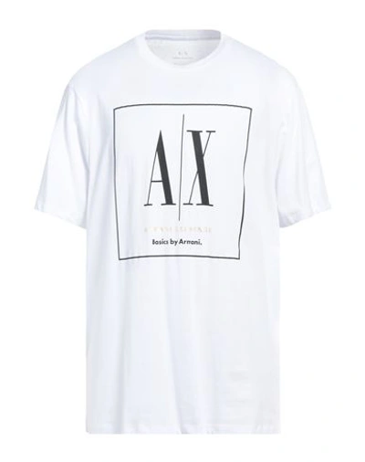 Armani Exchange Man T-shirt White Size Xxl Cotton