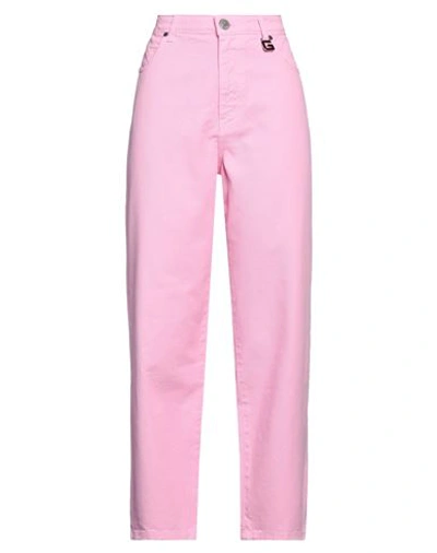 Gaelle Paris Gaëlle Paris Woman Jeans Pink Size 27 Cotton In Pink