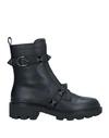 Valentino Garavani Woman Ankle Boots Black Size 8 Soft Leather In Black