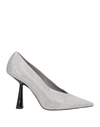 JIMMY CHOO JIMMY CHOO WOMAN PUMPS SILVER SIZE 8 LEATHER