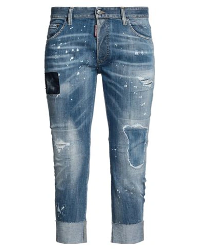 Dsquared2 Man Jeans Blue Size 38 Cotton, Elastane