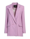 MAJE MAJE WOMAN BLAZER LIGHT PURPLE SIZE 10 POLYESTER, VIRGIN WOOL, ELASTANE