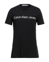 CALVIN KLEIN JEANS EST.1978 CALVIN KLEIN JEANS MAN T-SHIRT BLACK SIZE XXL COTTON