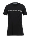 Calvin Klein Jeans Est.1978 Calvin Klein Jeans Man T-shirt Black Size 3xl Cotton In Black
