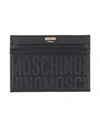 Moschino Man Document Holder Black Size - Leather, Textile Fibers