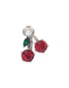 DSQUARED2 DSQUARED2 MAN SINGLE EARRING RED SIZE - BRASS, CRYSTAL