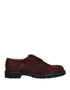 MILLE 885 MILLE 885 MAN LACE-UP SHOES BURGUNDY SIZE 9 LEATHER