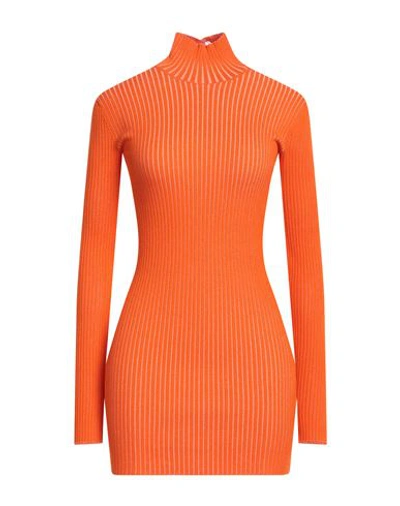Off-white Woman Mini Dress Orange Size 4 Viscose, Polyester
